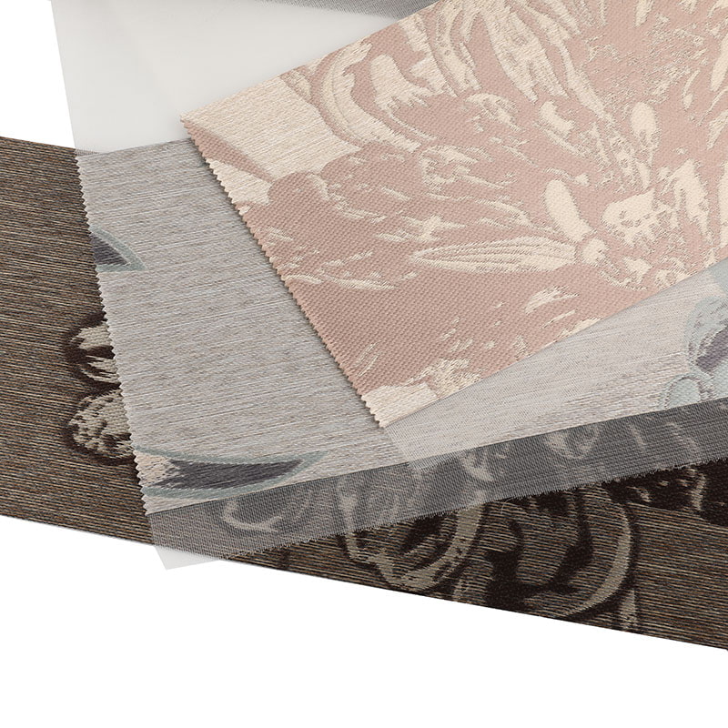 YX022 সরল লিভিং রুম নরম গজ কার্টেন জ্যাকার্ড জেব্রা ব্লাইন্ড ফ্যাব্রিক