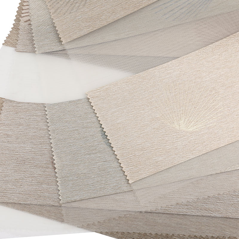 GD03 সহজ ফ্যাশন নরম গজ কার্টেন Jacquard জেব্রা ব্লাইন্ড ফ্যাব্রিক