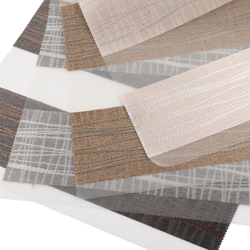 YX025 ঘন জ্যাকোয়ার্ড ডাবল লেয়ার জ্যাকার্ড জেব্রা ব্লাইন্ড ফ্যাব্রিক