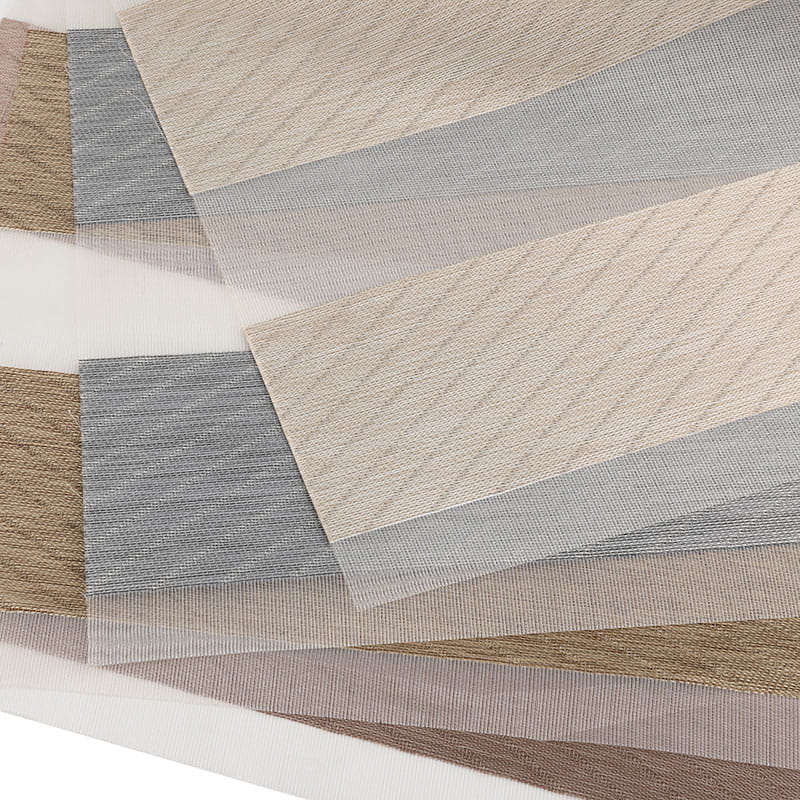 GD23 ডাবল নিরোধক সামঞ্জস্যযোগ্য সেমি-ব্ল্যাকআউট জেব্রা ব্লাইন্ড ফ্যাব্রিক