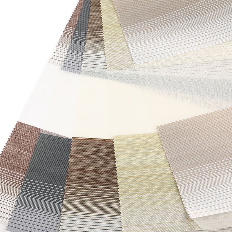 YX04 ডাবল লেয়ার নরম হালকা সেমি-ব্ল্যাকআউট জেব্রা ব্লাইন্ড ফ্যাব্রিক